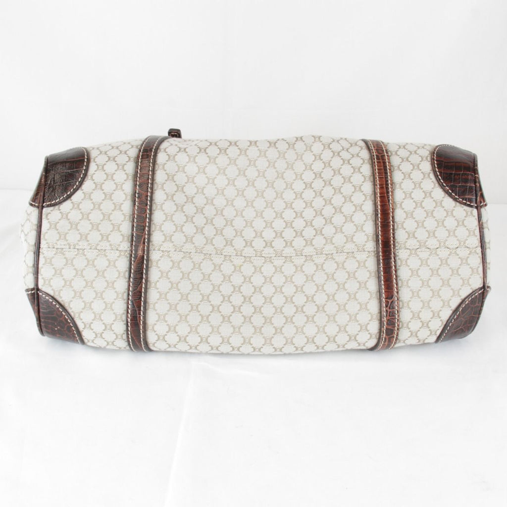 Celine Macadam Pattern Beige Handbag Canvas — view 7