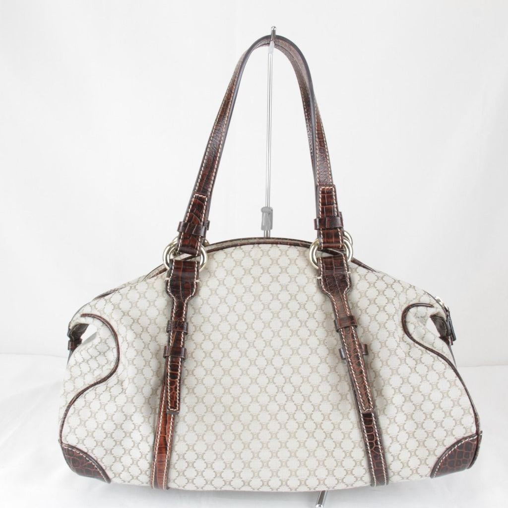 Celine Macadam Pattern Beige Handbag Canvas — view 2