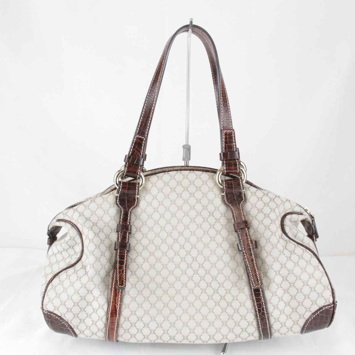 Celine Macadam Pattern Beige Handbag Canvas — view 2