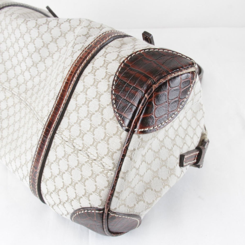 Celine Macadam Pattern Beige Handbag Canvas — view 5