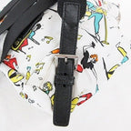Prada Backpack All Over Pattern Nylon White — view 5