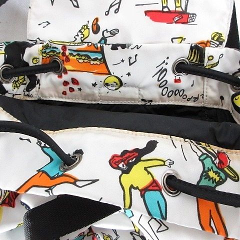 Prada Backpack All Over Pattern Nylon White — view 9