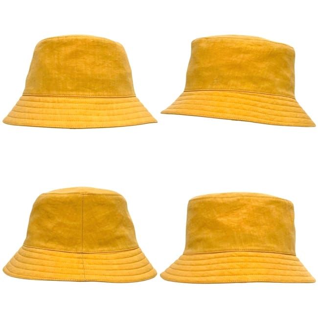 Hermes Bucket Hat Orange Yellow Cleaned — view 2