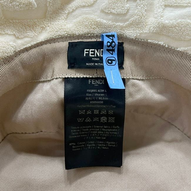 Fendi Bucket Hat White Zucca — view 9