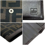 Fendi Trifold Wallet Khaki Brown Zucca — view 6