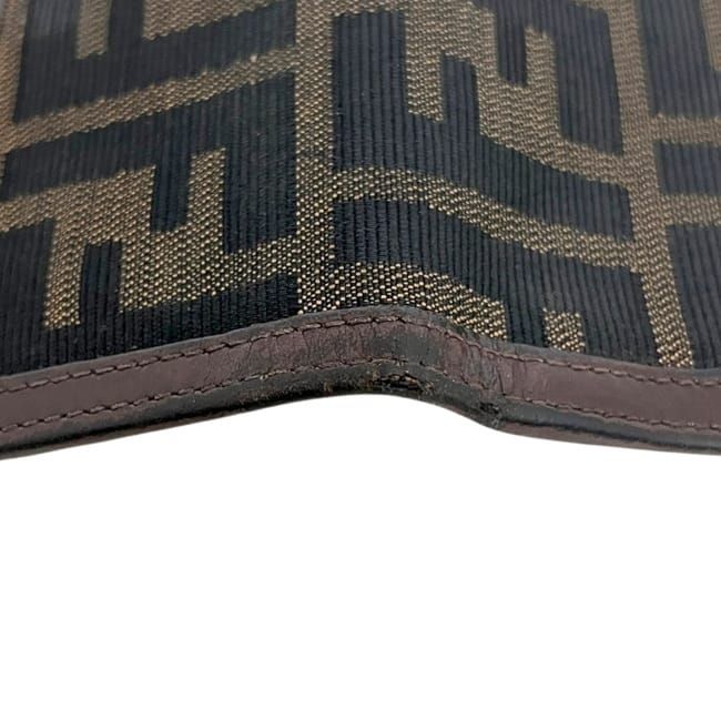 Fendi Trifold Wallet Khaki Brown Zucca — view 9
