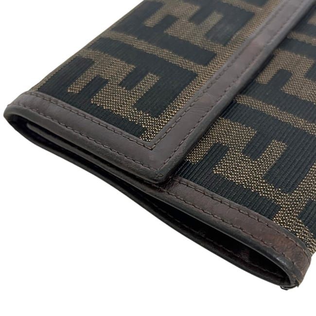 Fendi Trifold Wallet Khaki Brown Zucca — view 8