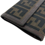 Fendi Trifold Wallet Khaki Brown Zucca — view 8