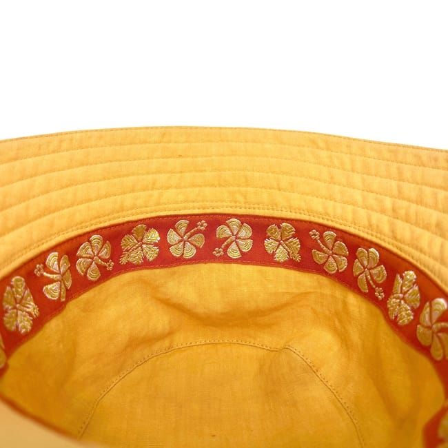 Hermes Bucket Hat Orange Yellow Cleaned — view 5