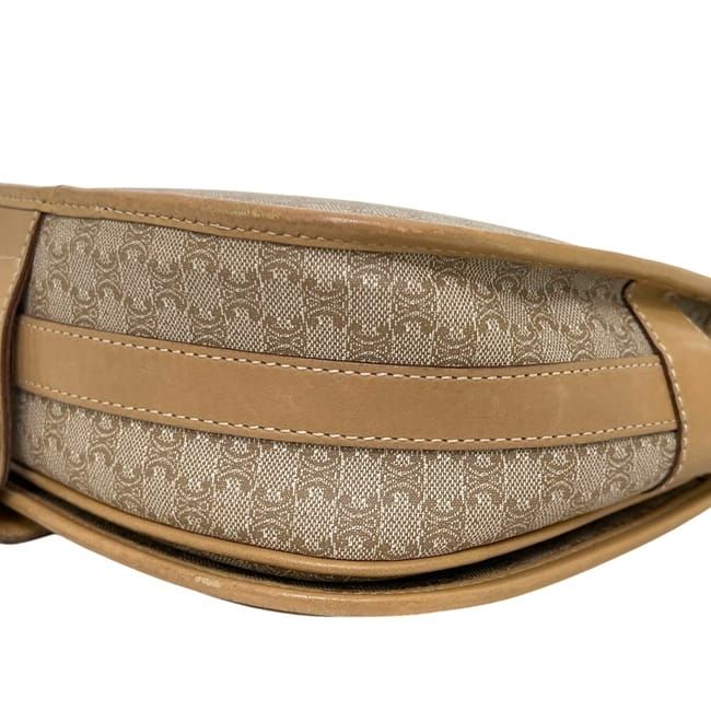 Celine Shoulder Bag Beige Macadam Leather — view 9