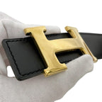 Hermes Belt Black Camel Brown Gold — view 8