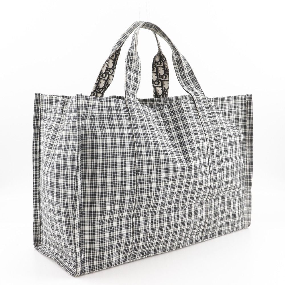 Dior Tote Check Cotton Black White — view 3