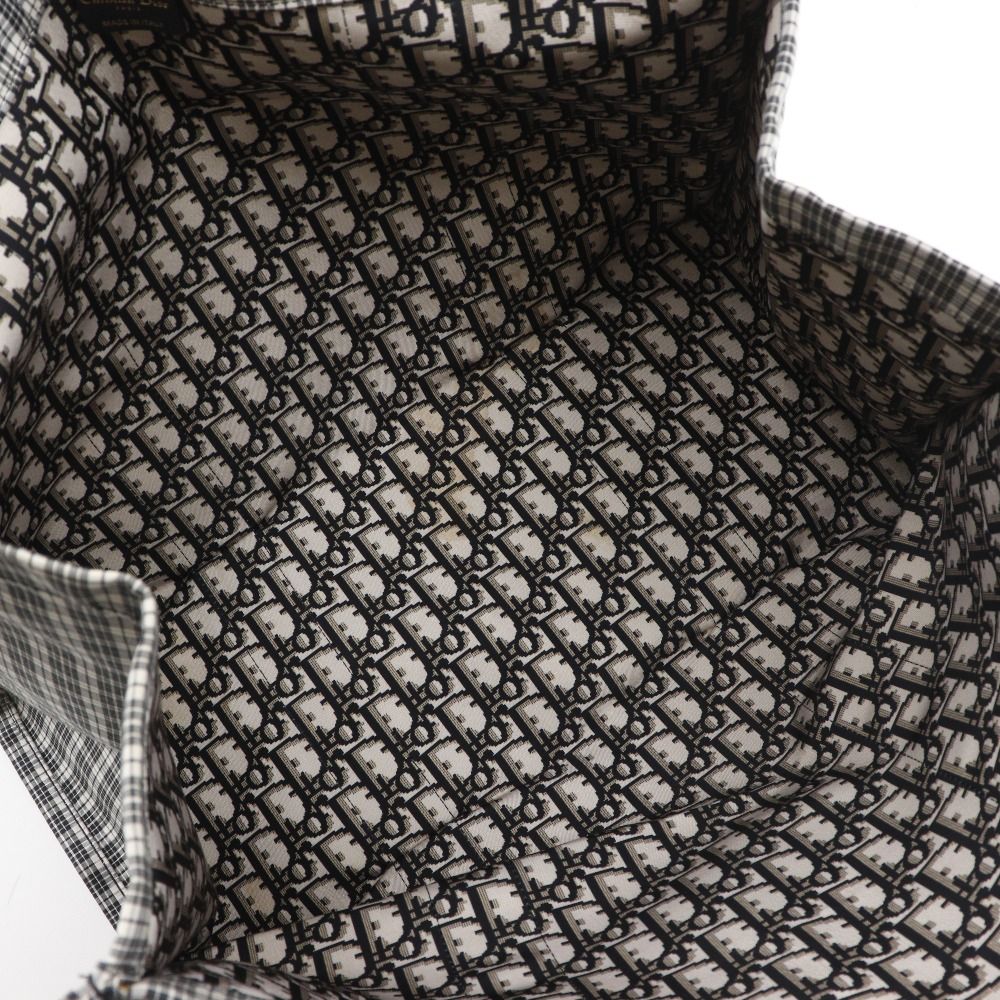 Dior Tote Check Cotton Black White — view 6
