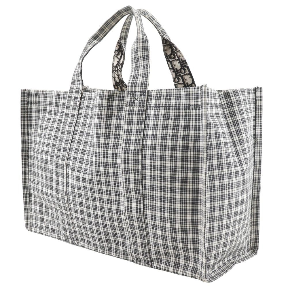 Dior Tote Check Cotton Black White — view 2