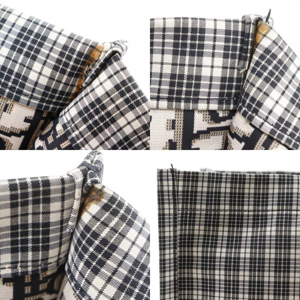 Dior Tote Check Cotton Black White — view 9