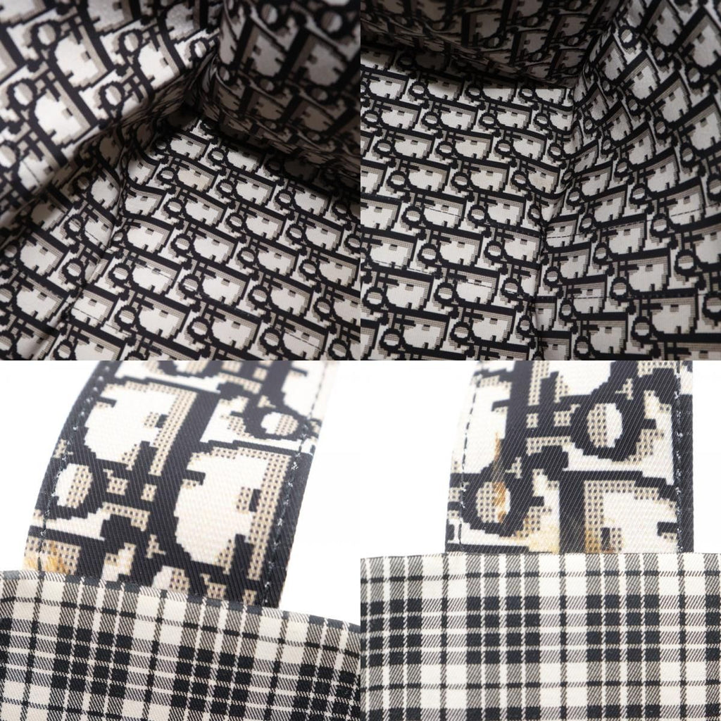 Dior Tote Check Cotton Black White — view 8