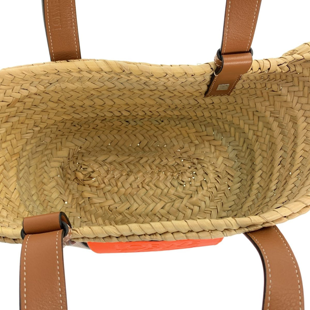 Loewe Basket Anagram Small Tote Brown Orange — view 3