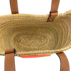 Loewe Basket Anagram Small Tote Brown Orange — view 3