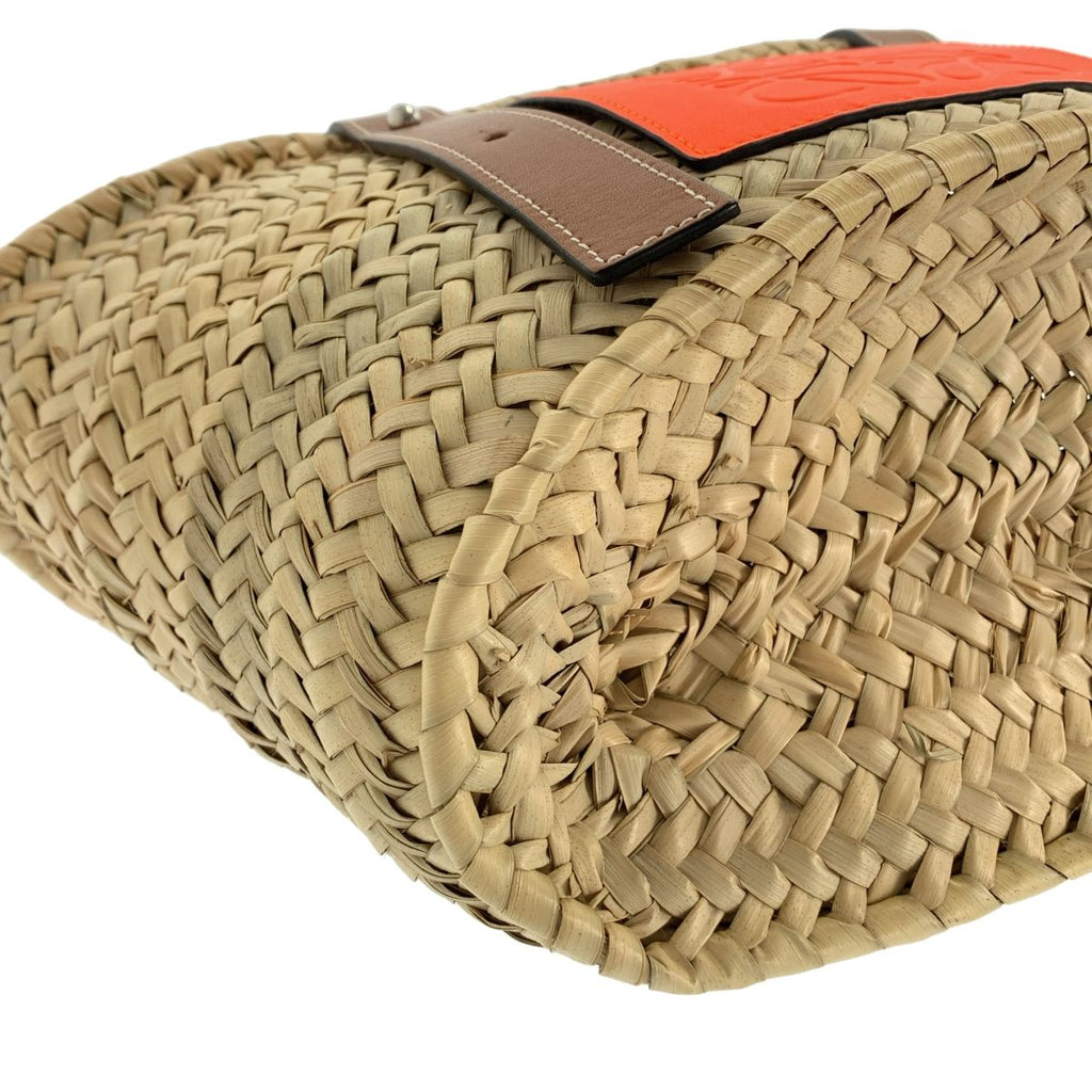 Loewe Basket Anagram Small Tote Brown Orange — view 6