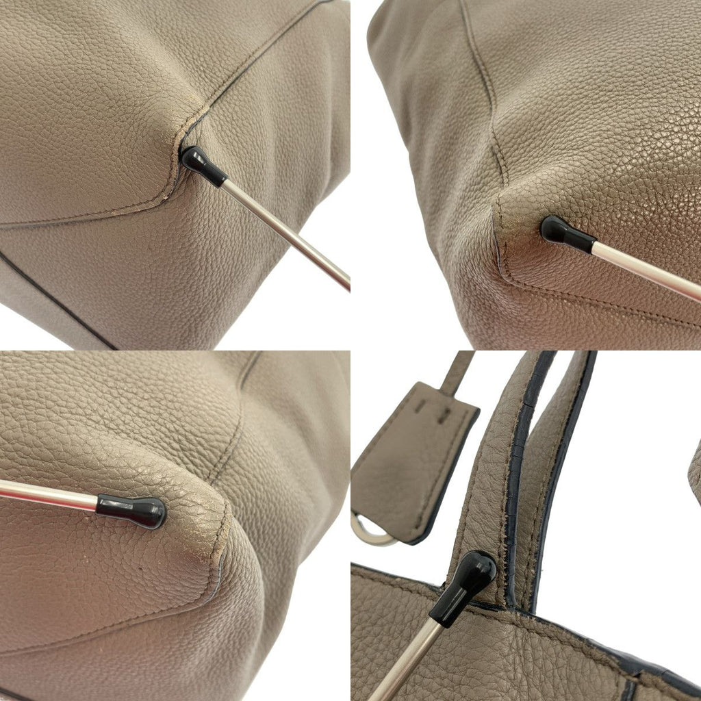 Prada Argilla Leather Tote Gray — view 8