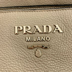 Prada Argilla Leather Tote Gray — view 6