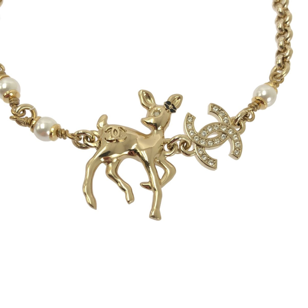Chanel Bambi CC Logo Chain Bracelet Gold — view 6