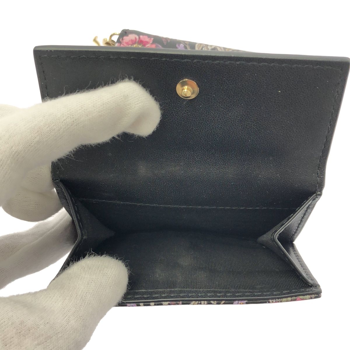 Dior Lotus Flower Wallet Trifold Handbag — view 4