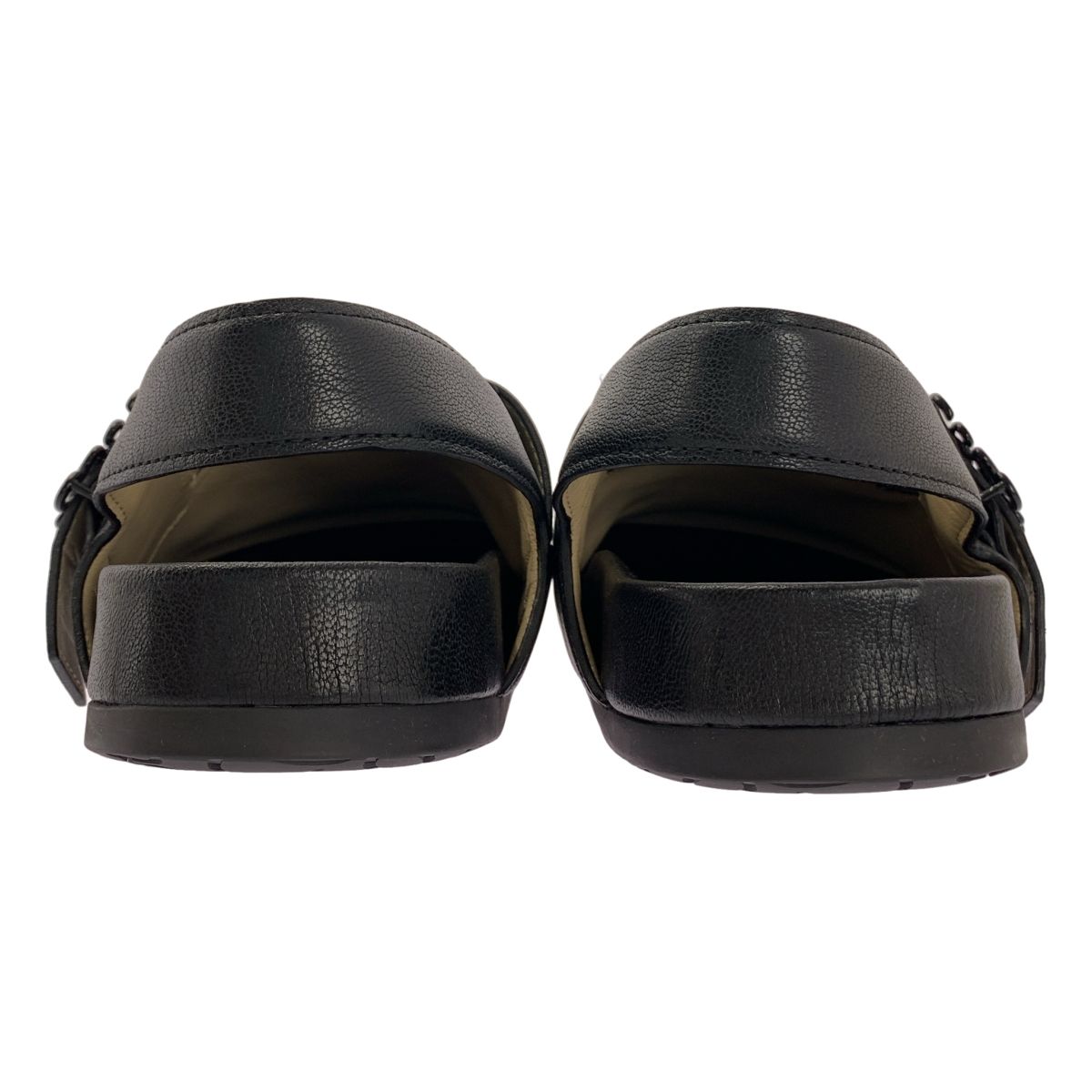 Loewe Ease Leather Anagram Clog Sandals 40 Black — view 3