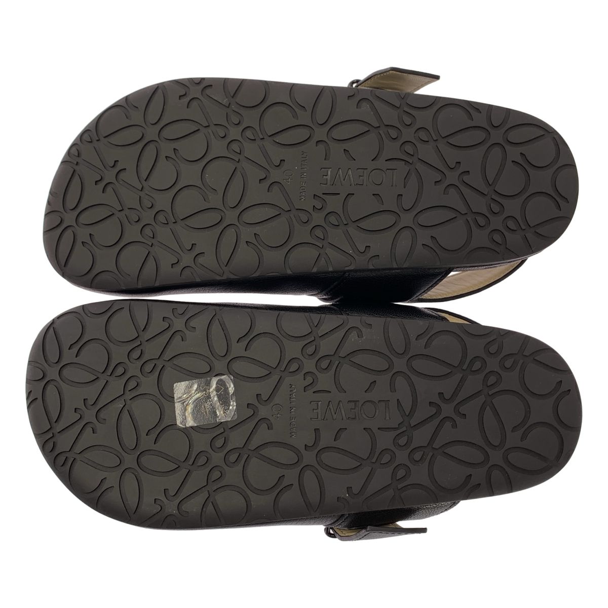 Loewe Ease Leather Anagram Clog Sandals 40 Black — view 5