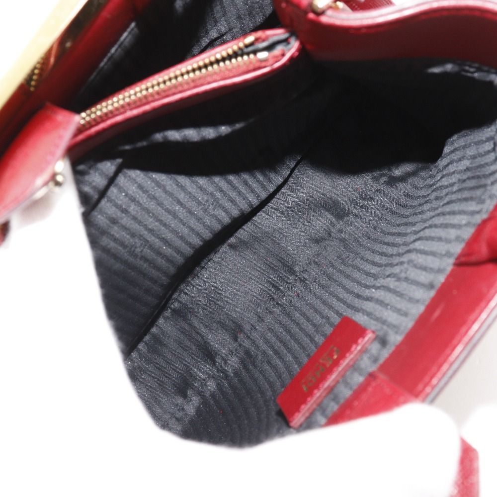 Fendi Petit Tou Jour 2-Way Shoulder Leather Red Handbag — view 5