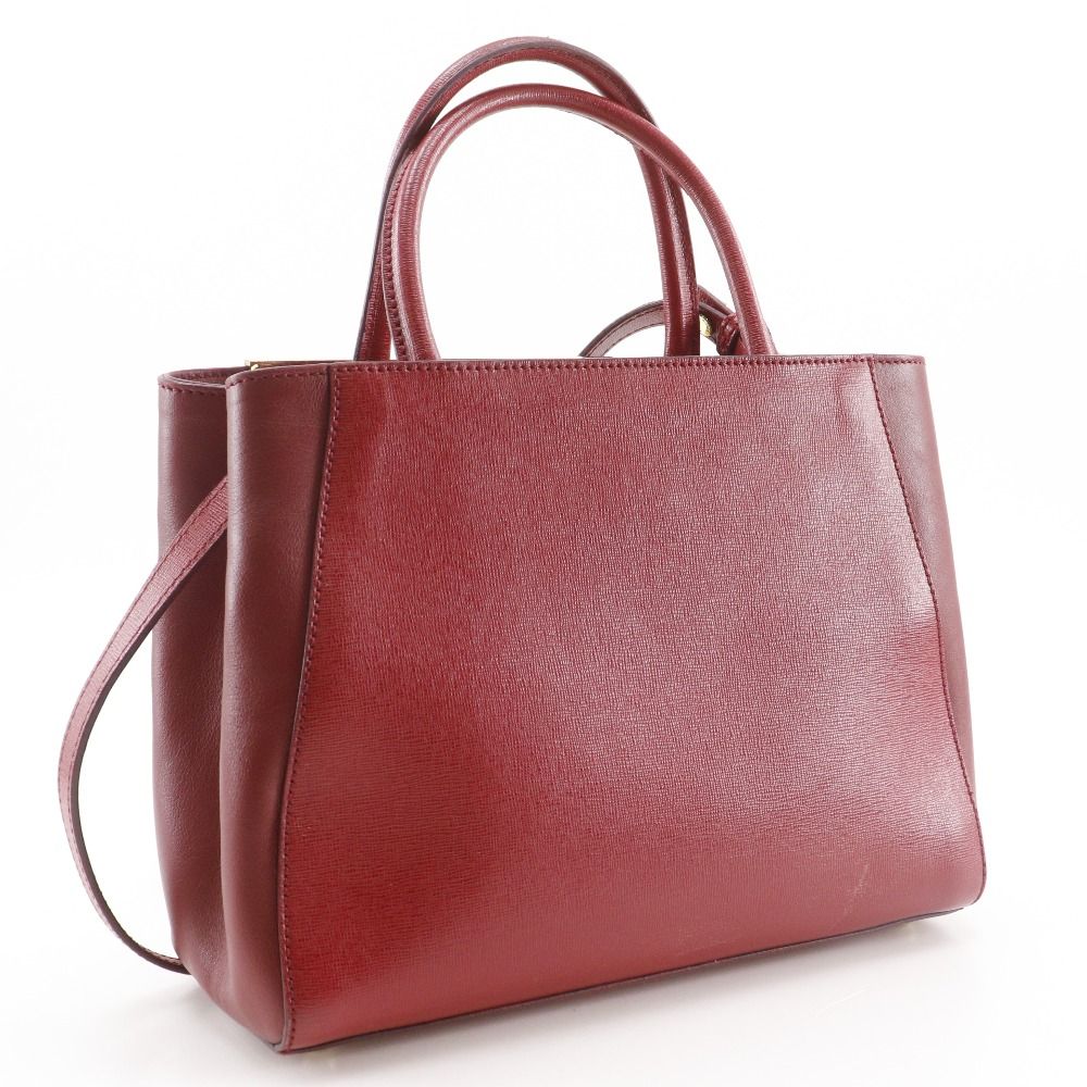 Fendi Petit Tou Jour 2-Way Shoulder Leather Red Handbag — view 3