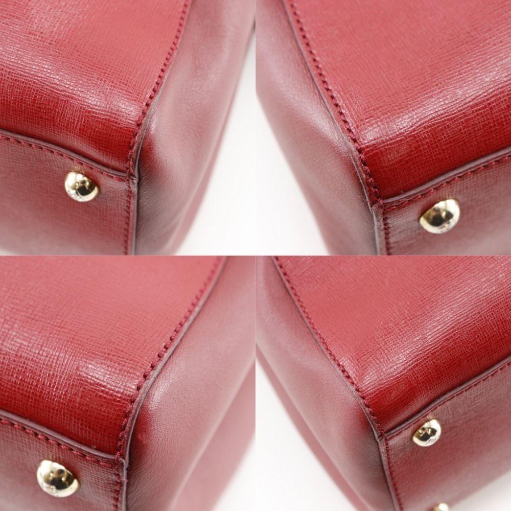 Fendi Petit Tou Jour 2-Way Shoulder Leather Red Handbag — view 4
