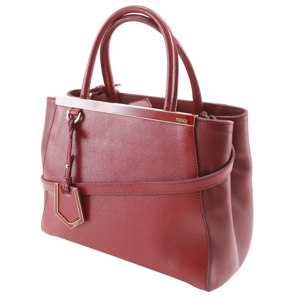 Fendi Petit Tou Jour 2-Way Shoulder Leather Red Handbag — view 2