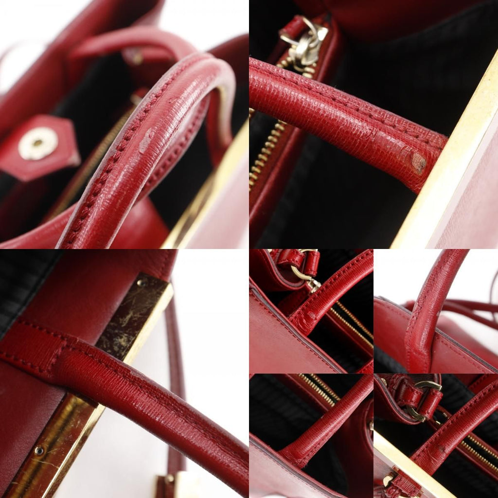 Fendi Petit Tou Jour 2-Way Shoulder Leather Red Handbag — view 9