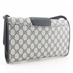 Gucci Vintage 2-Way Clutch 904.02.050 GG Plus Gray Navy Shoulder Bag — view 3