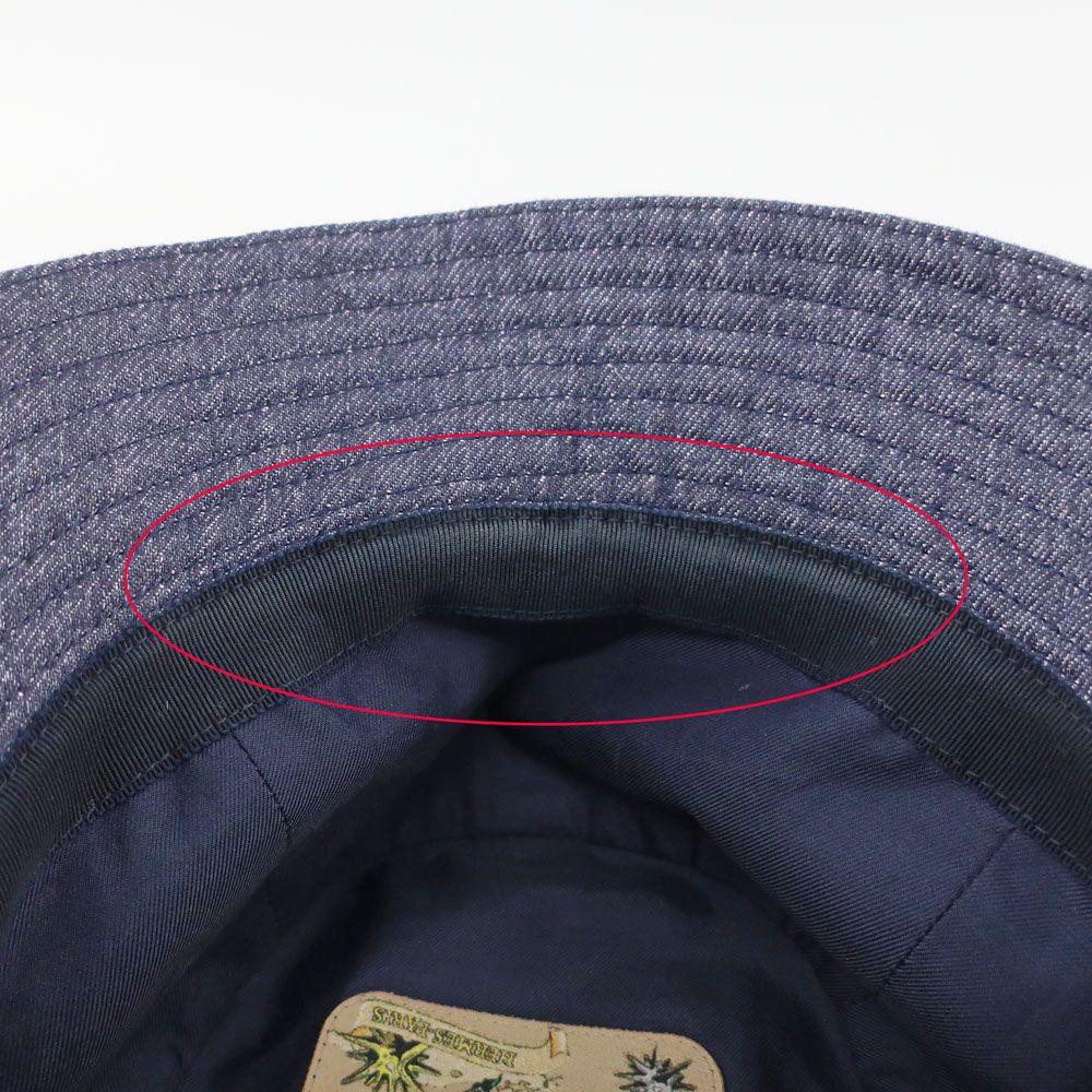 Hermes Bucket Hat Bob Eden 57 Denim Navy — view 8