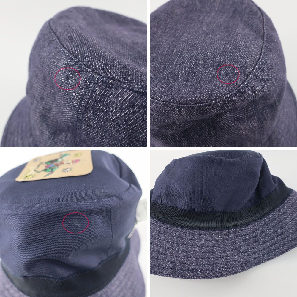 Hermes Bucket Hat Bob Eden 57 Denim Navy — view 9
