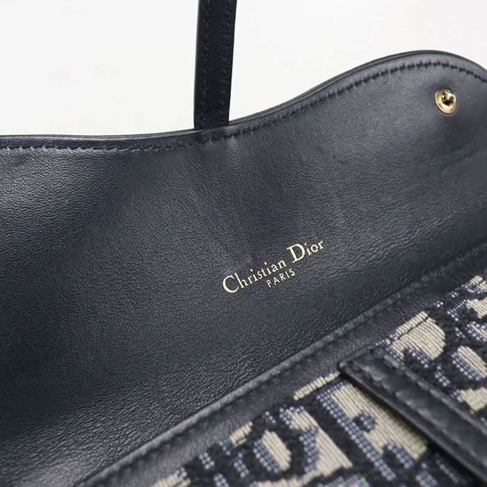 Dior Chain Pouch Small Saddle Wallet Canvas — view 6