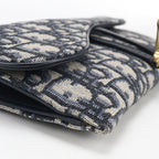 Dior Chain Pouch Small Saddle Wallet Canvas — view 9