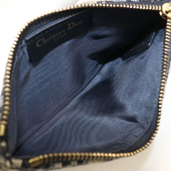 Dior Chain Pouch Small Saddle Wallet Canvas — view 5