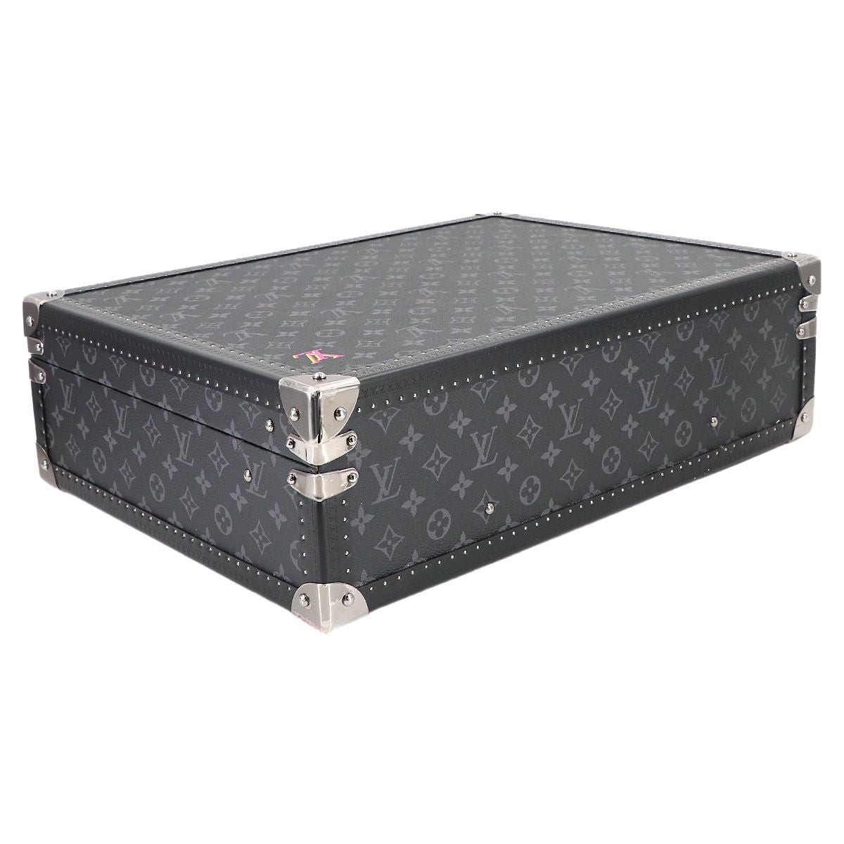 Louis Vuitton Monogram Eclipse Coteville 50 Personal Trunk Case Bag Black — view 4
