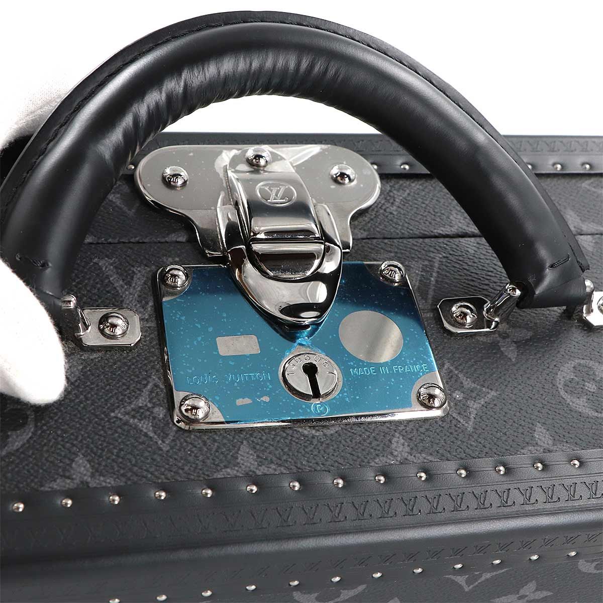 Louis Vuitton Monogram Eclipse Coteville 50 Personal Trunk Case Bag Black — view 8