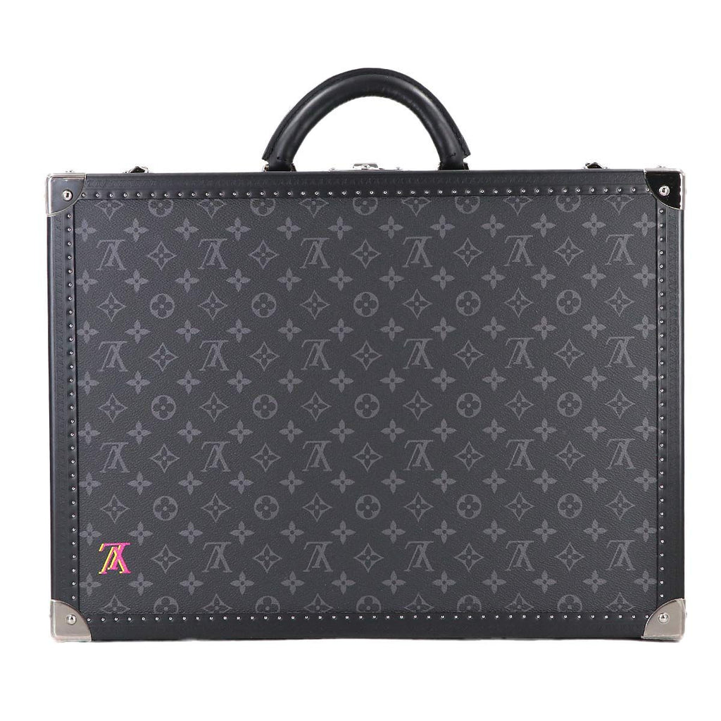 Louis Vuitton Monogram Eclipse Coteville 50 Personal Trunk Case Bag Black — view 2