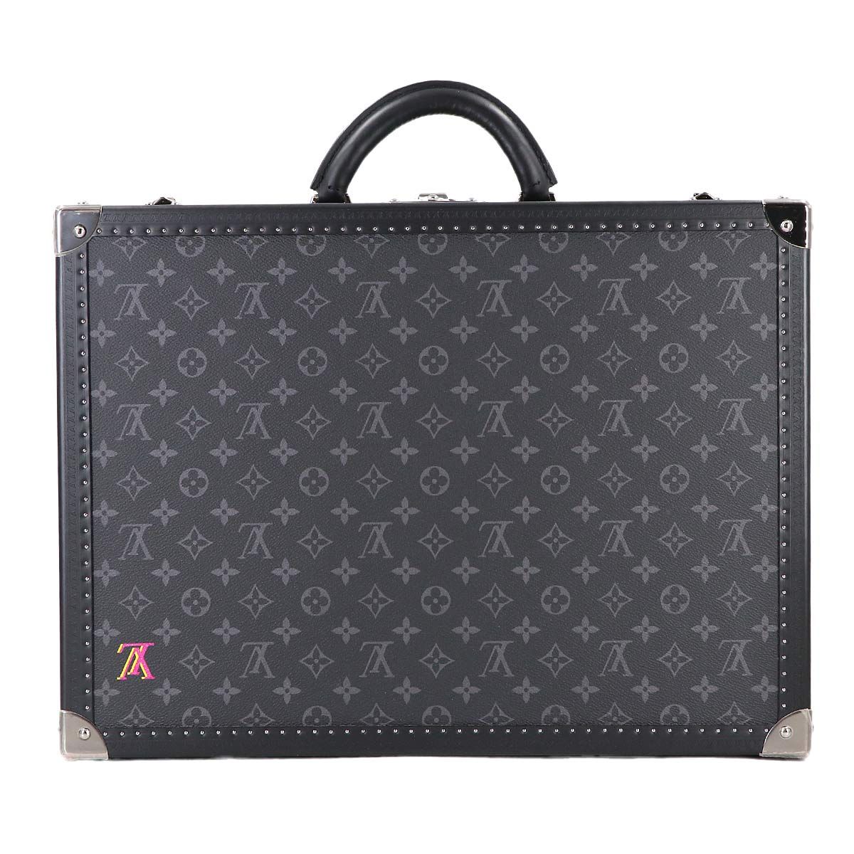 Louis Vuitton Monogram Eclipse Coteville 50 Personal Trunk Case Bag Black — view 2