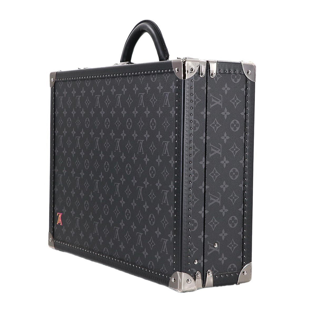 Louis Vuitton Monogram Eclipse Coteville 50 Personal Trunk Case Bag Black — view 3