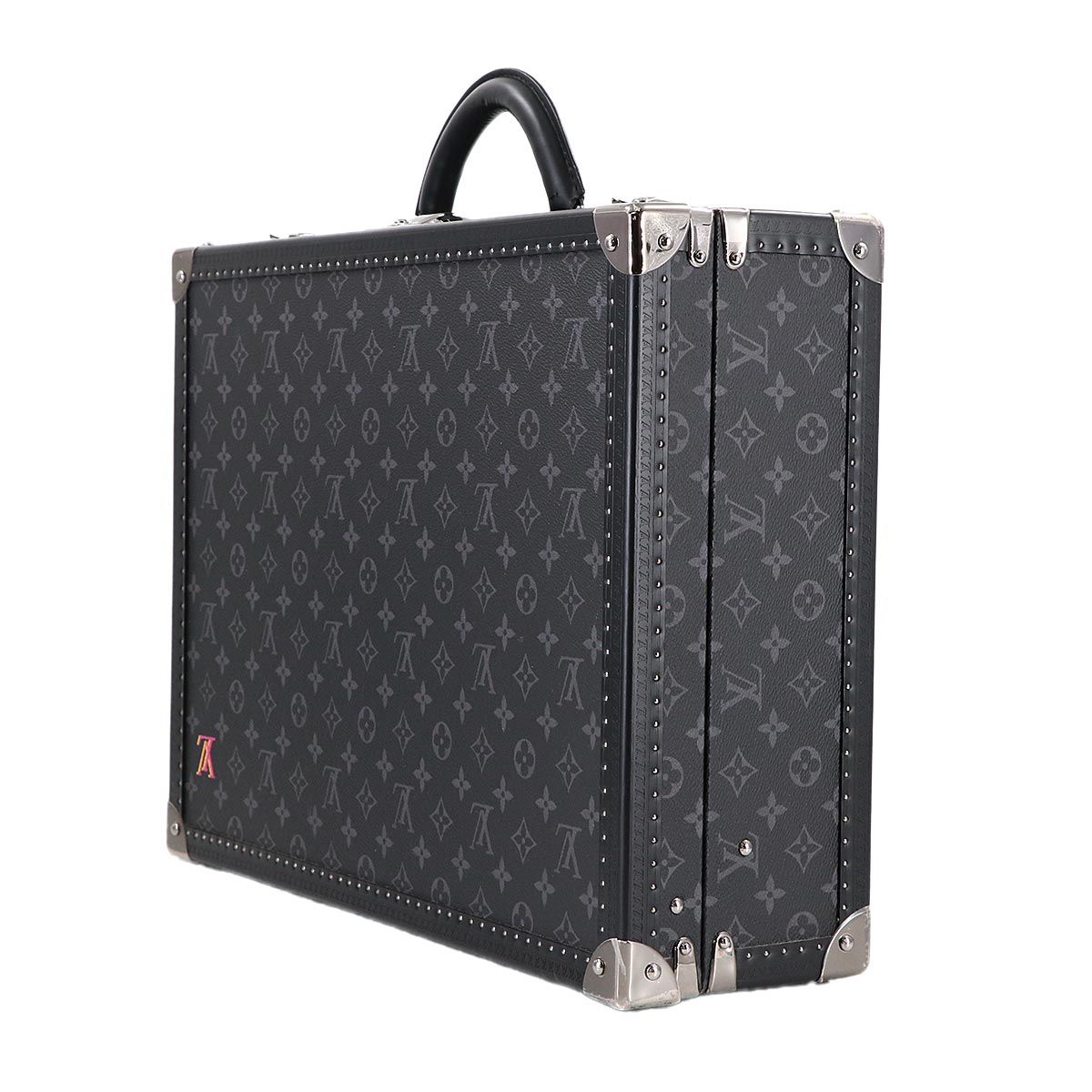 Louis Vuitton Monogram Eclipse Coteville 50 Personal Trunk Case Bag Black — view 3