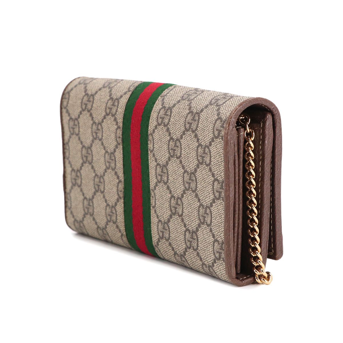 Gucci Ophidia GG Chain Wallet Bifold Supreme Beige Brown — view 4