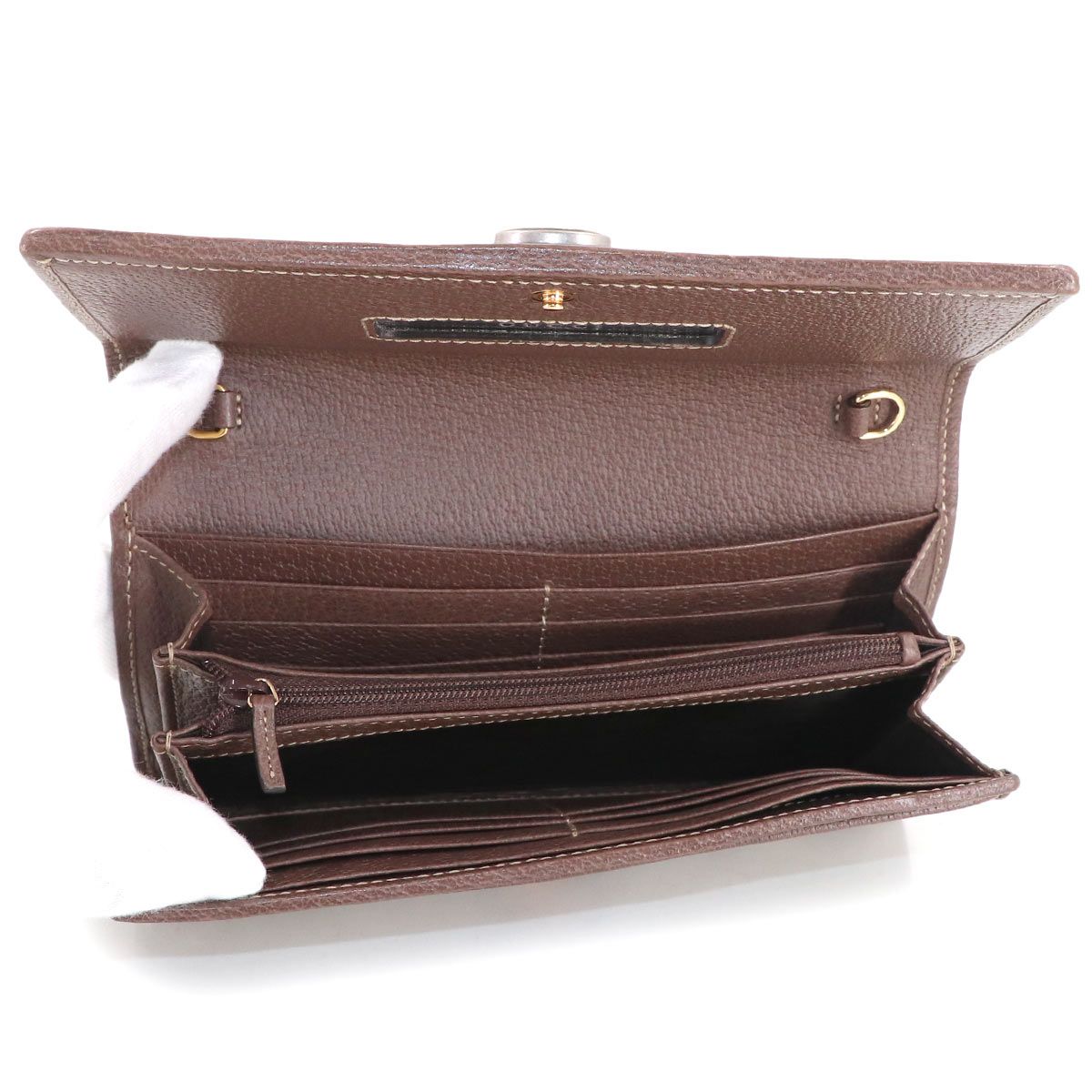 Gucci Ophidia GG Chain Wallet Bifold Supreme Beige Brown — view 7