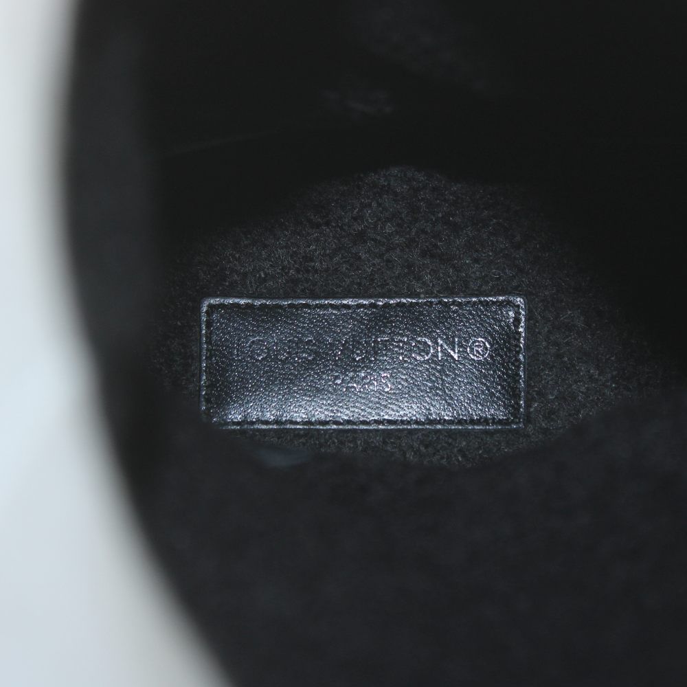 Louis Vuitton Snowdrop Flat Ankle Boot LV Logo Short Boots 36.5 Black — view 4