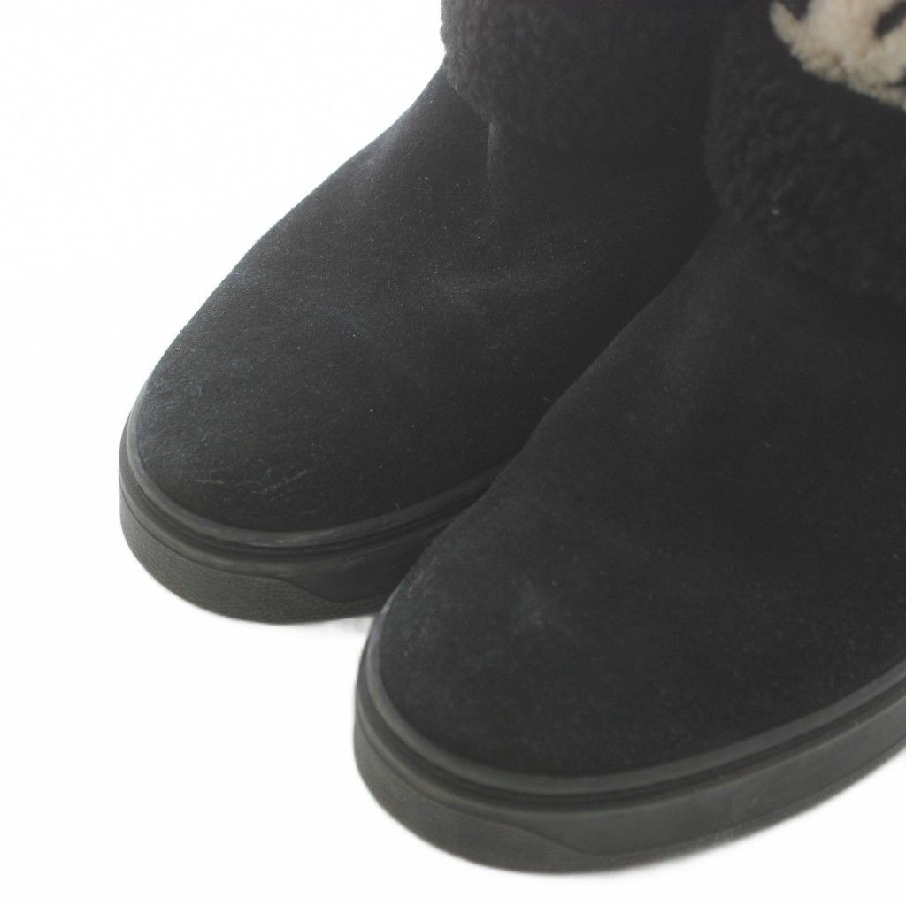 Louis Vuitton Snowdrop Flat Ankle Boot LV Logo Short Boots 36.5 Black — view 6